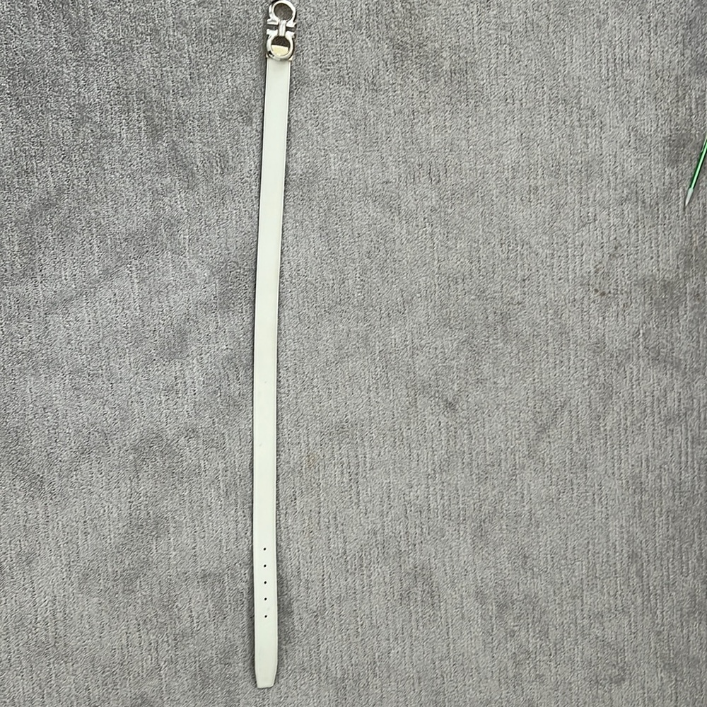 Ferragamo all white belt